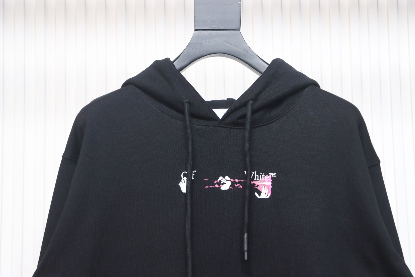 Coco Shoes Off-White Acrylic Arrow Hoodie