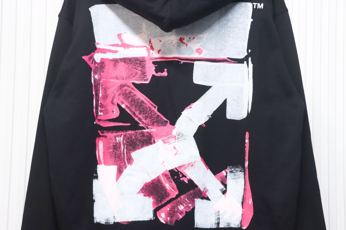 Coco Shoes Off-White Acrylic Arrow Hoodie