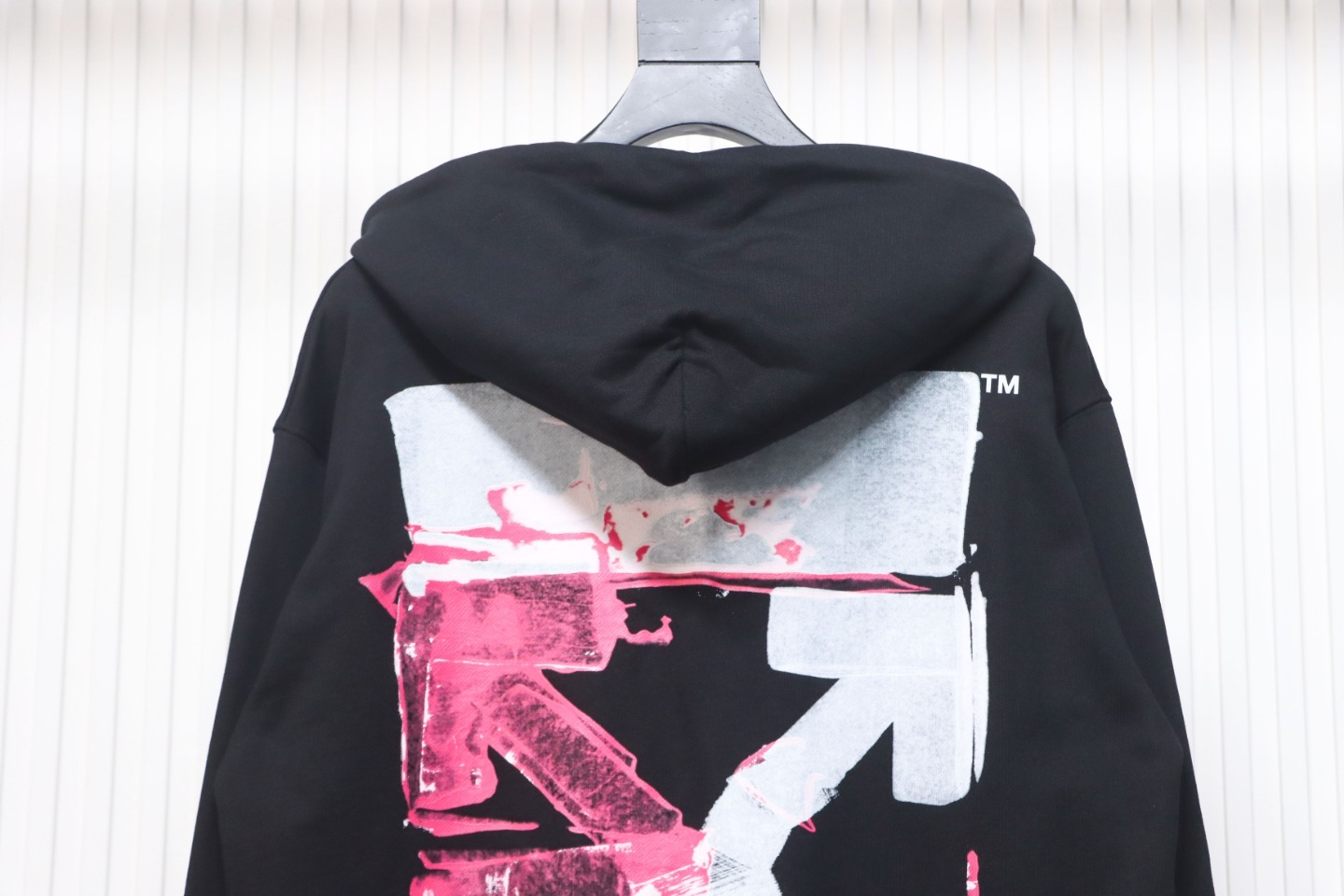 Coco Shoes Off-White Acrylic Arrow Hoodie