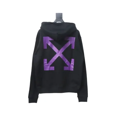 Off-White Caravaggio Hoodie Black Purple 01