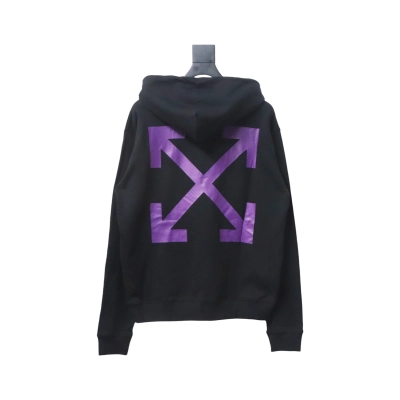 Off-White Caravaggio Hoodie Black Purple 01