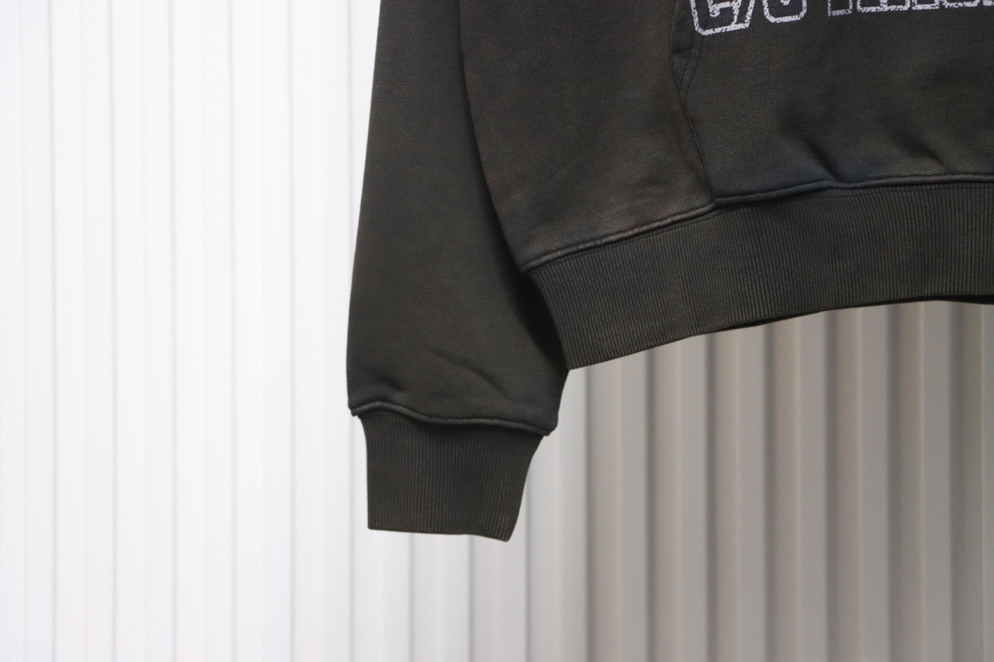 Coco Shoes Off-White Graphic Print Cotton Drawstring Hoodie