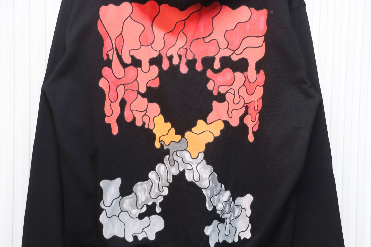 Coco Shoes Off-White Arrow Print Hoodie Black Red