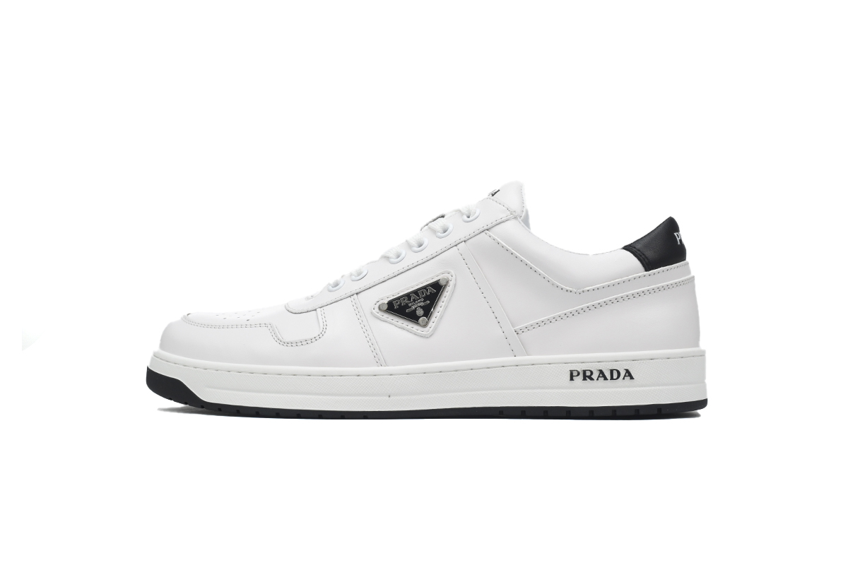 Prada Downtown Low Top Sneakers Leather White