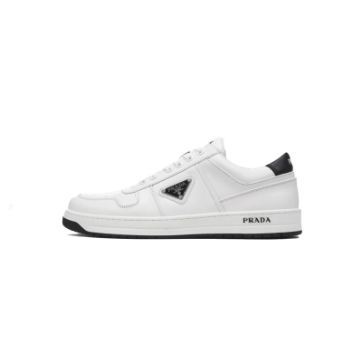 Prada Downtown Low Top Sneakers Leather White 01