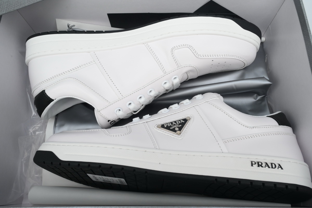 Prada Downtown Low Top Sneakers Leather White