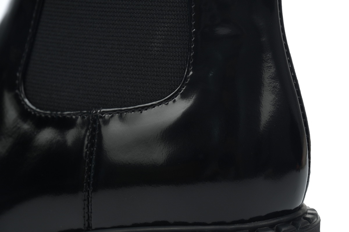 Prada Leather Ankle Boots Black