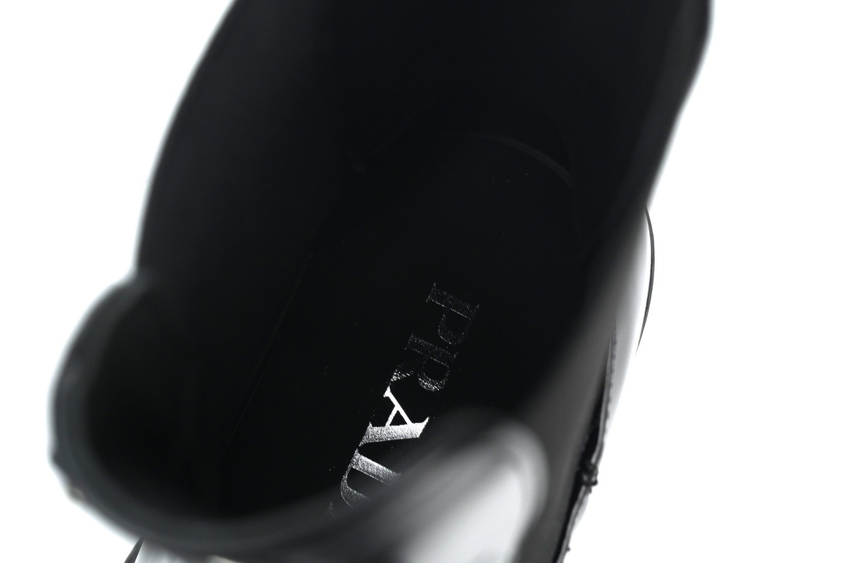 Prada Leather Ankle Boots Black