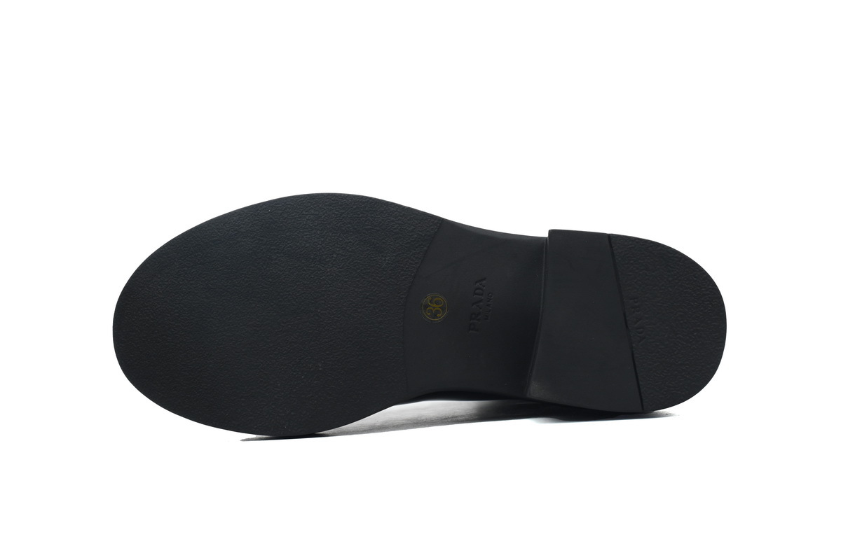 Prada Leather Ankle Boots Black