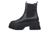 Prada Platform Leather Ankle Boots Black