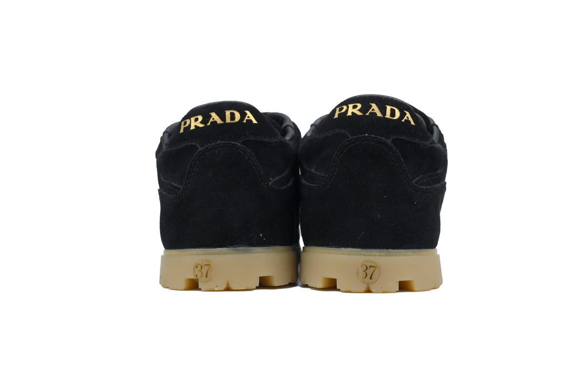 Prada Trail Suede Sneakers Black