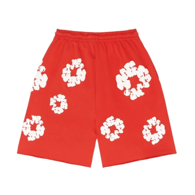 Denim Tears The Cotton Wreath Shorts Red 02