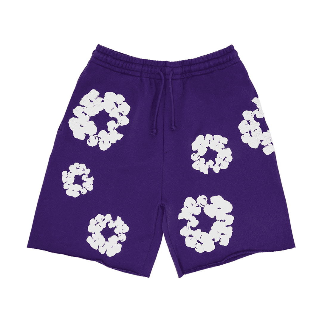 Coco Shoes Denim Tears The Cotton Wreath Shorts Purple