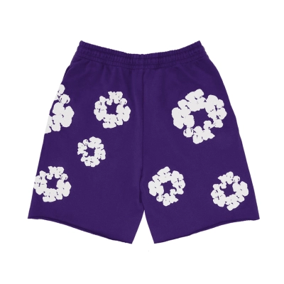 Denim Tears The Cotton Wreath Shorts Purple 02
