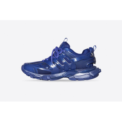 Balenciaga Track Metallic Mesh-Nylon Sneakers Blue 01