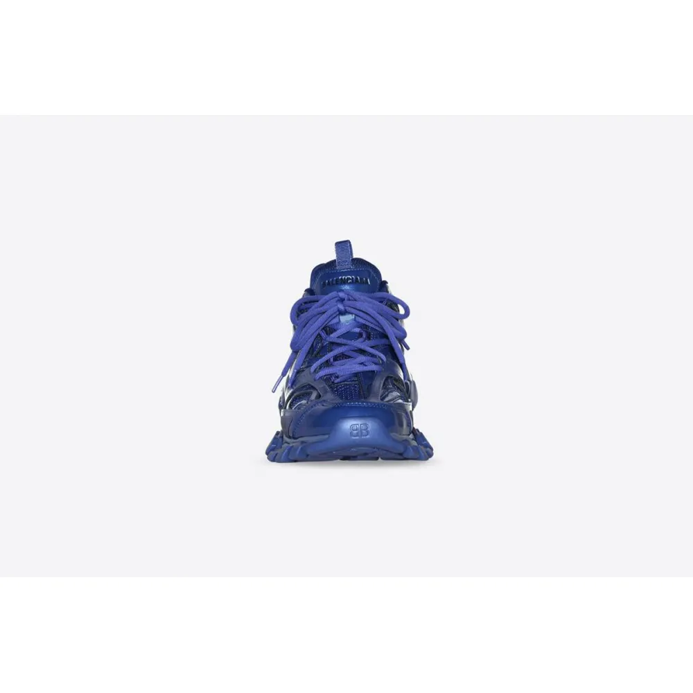 Balenciaga Track Metallic Mesh-Nylon Sneakers Blue