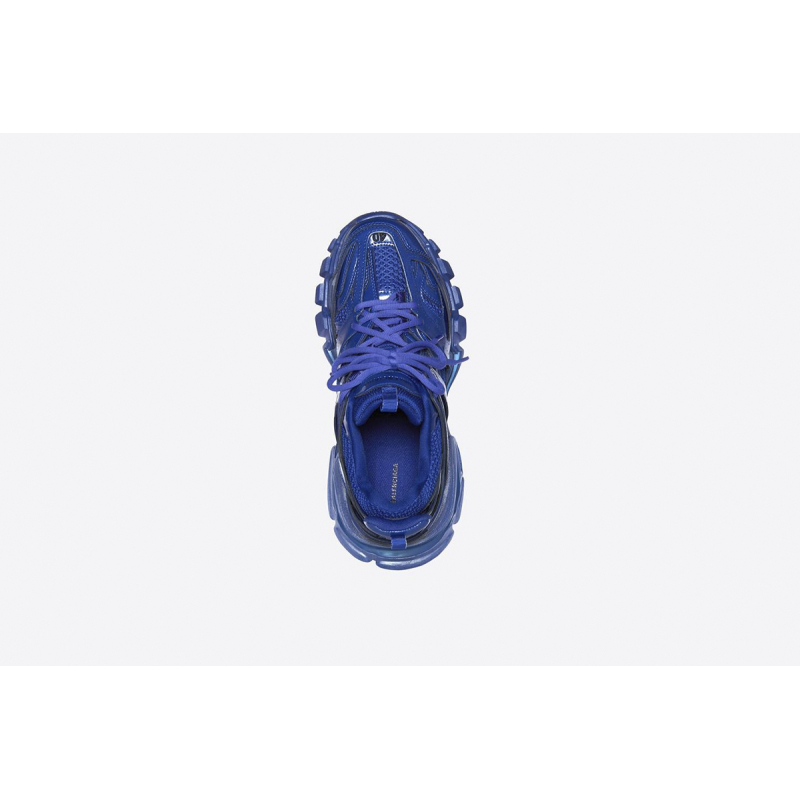 Balenciaga Track Metallic Mesh-Nylon Sneakers Blue