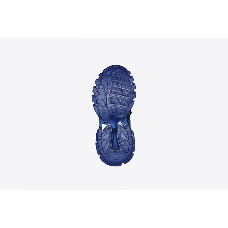 Balenciaga Track Metallic Mesh-Nylon Sneakers Blue