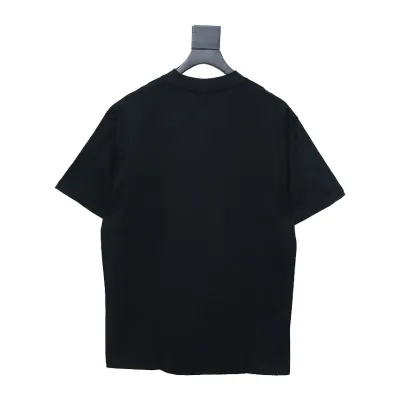 Balenciaga Logo Print Cotton Jersey T-Shirt Black 02