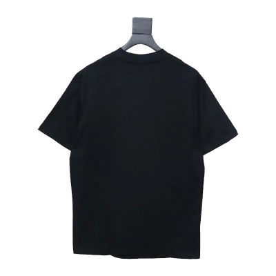 Balenciaga Logo Print Cotton Jersey T-Shirt Black 02