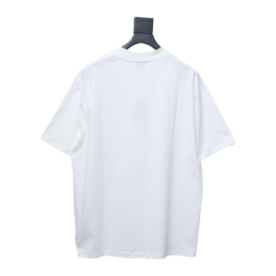 Balenciaga Logo Print Cotton Jersey T-Shirt White 02