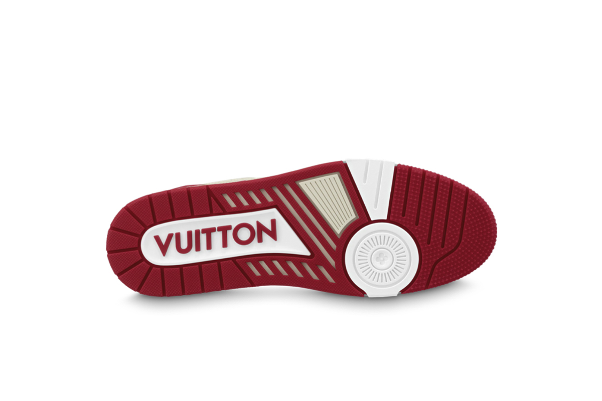 Coco Shoes Louis Vuitton Trainer Leather White Red 1ABFBI  