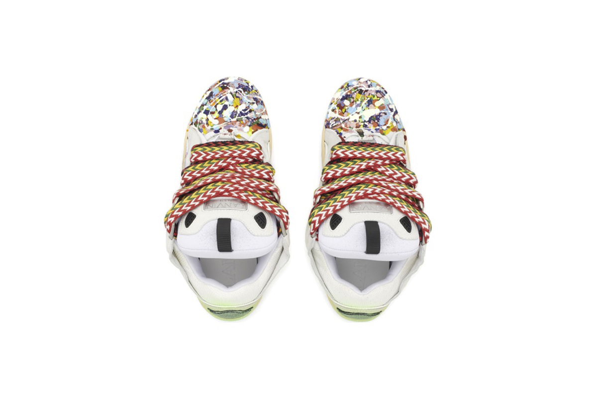 Lanvin Leather Curb x Gallery Dept Paint Drip Optical White