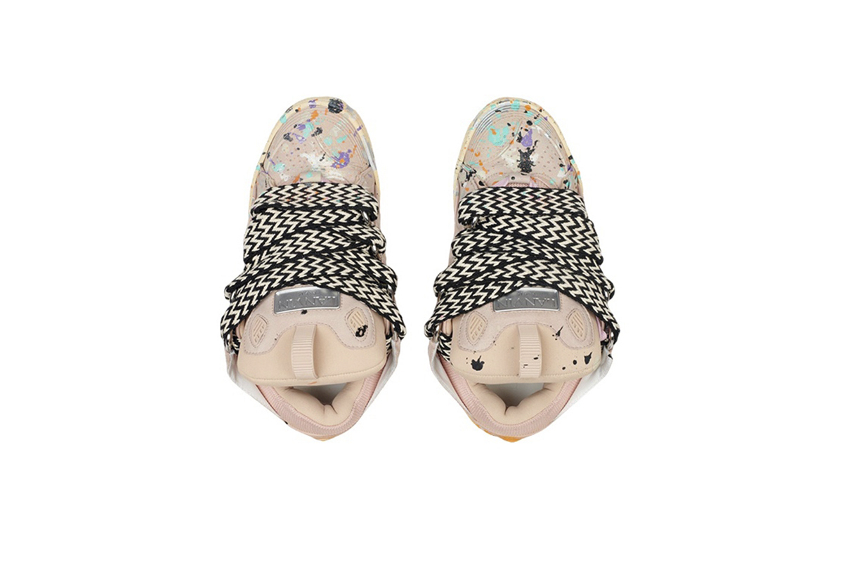 Lanvin Leather Curb x Gallery Dept Sneakers Paint Drip Pale Pink