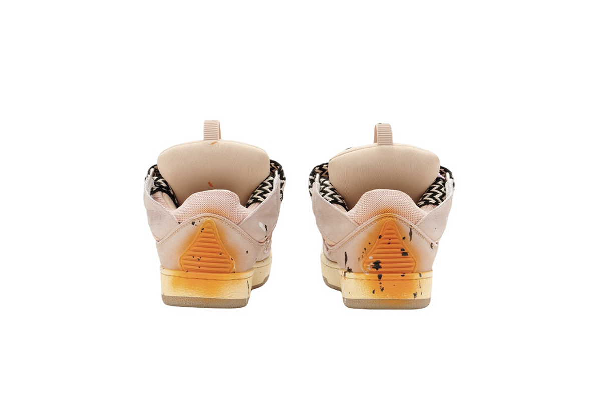 Lanvin Leather Curb x Gallery Dept Sneakers Paint Drip Pale Pink