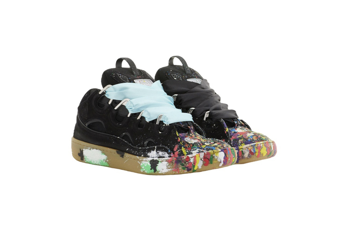 Lanvin Leather Curb x Gallery Dept Paint Drip Black Multi