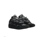 Lanvin Leather Curb Sneaker Black Grey