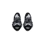Lanvin Leather Curb Sneaker Black Grey