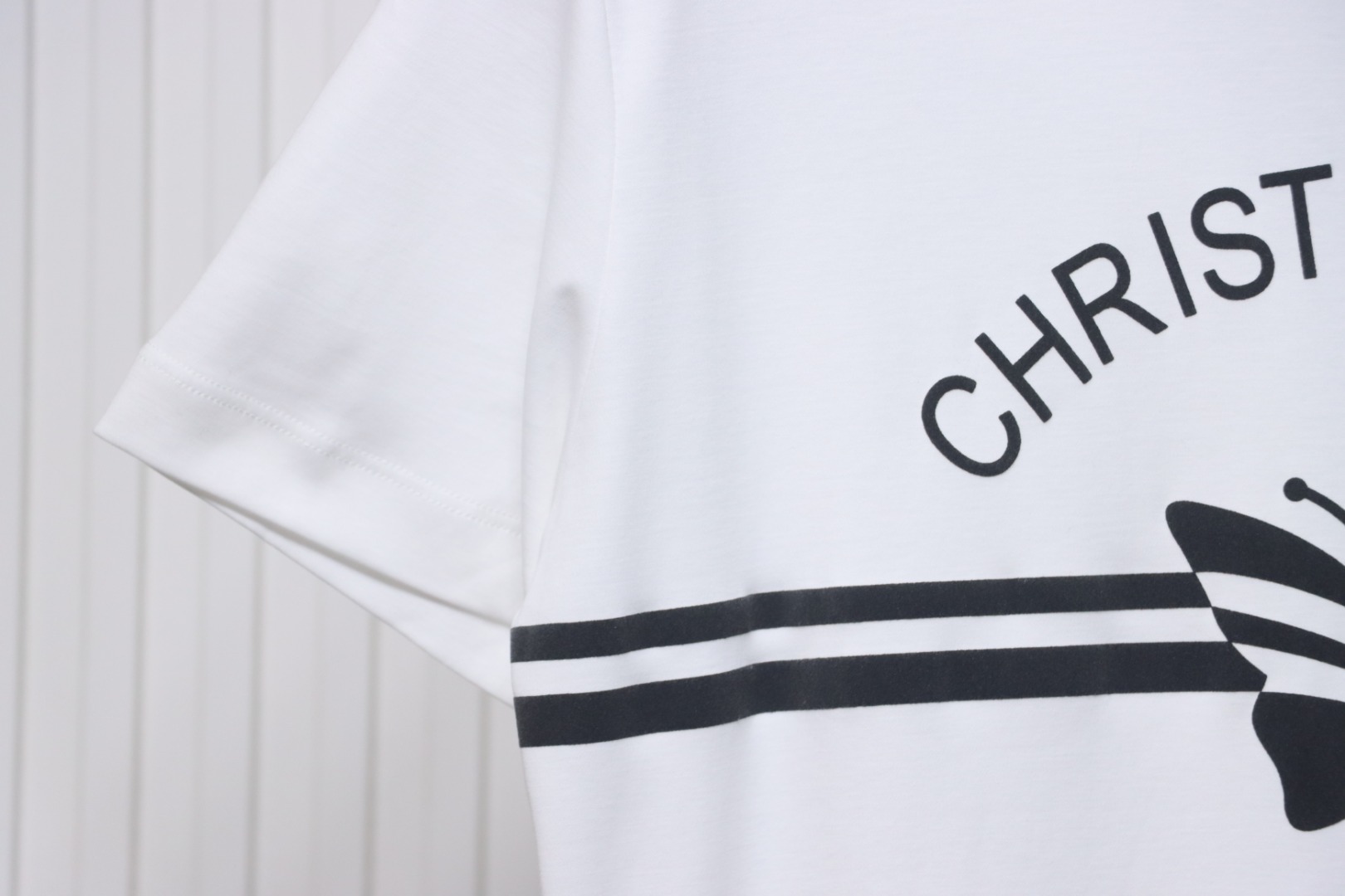 Dior 'Christian Dior' Papillon Motif T-Shirt White