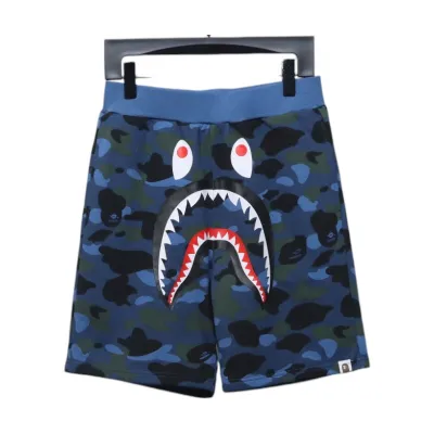 Bape ABC Camo Shark Sweat Shorts Blue 01