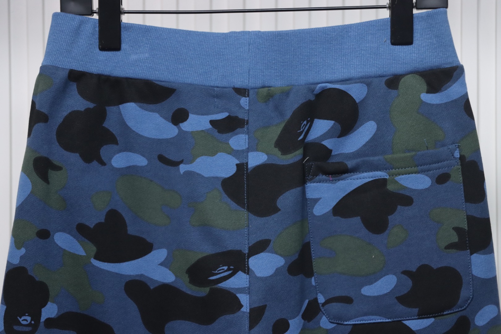 Bape ABC Camo Shark Sweat Shorts Blue
