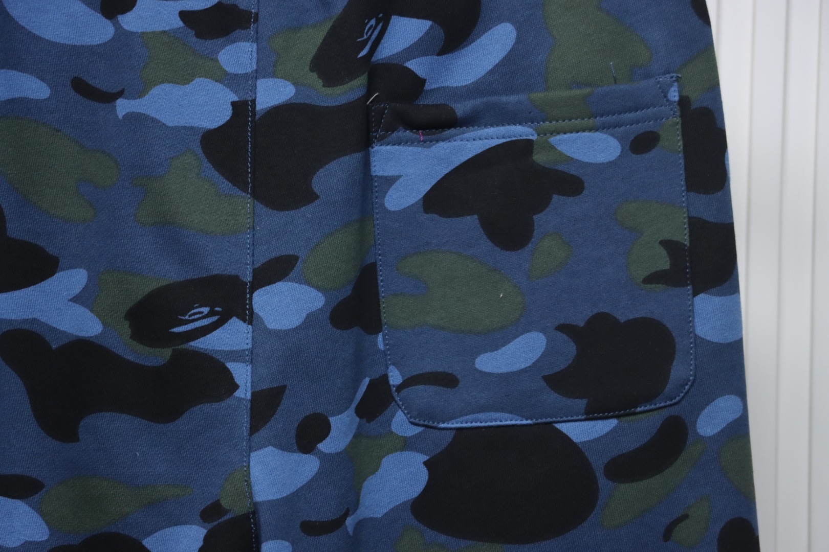 Bape ABC Camo Shark Sweat Shorts Blue