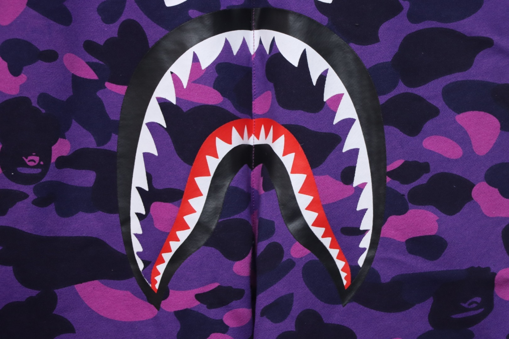 Bape ABC Camo Shark Sweat Shorts Purple