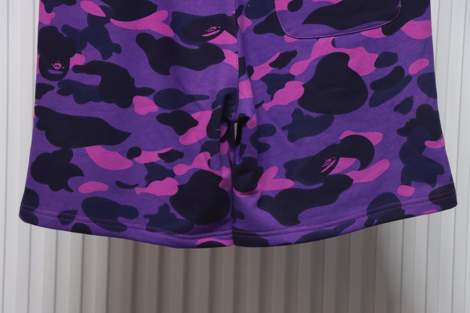 Bape ABC Camo Shark Sweat Shorts Purple