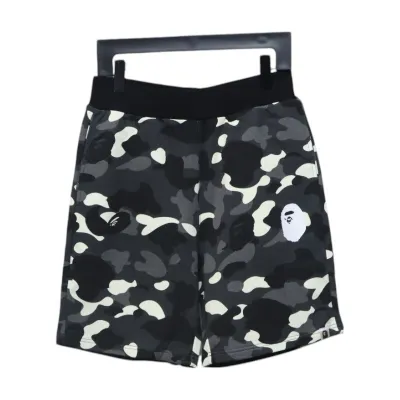 Bape Black And White Camouflage Shorts Black 01