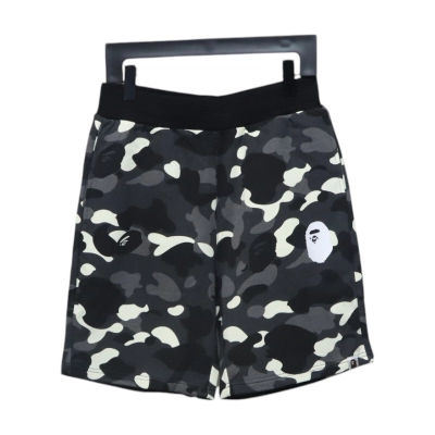 Bape Black And White Camouflage Shorts Black 01