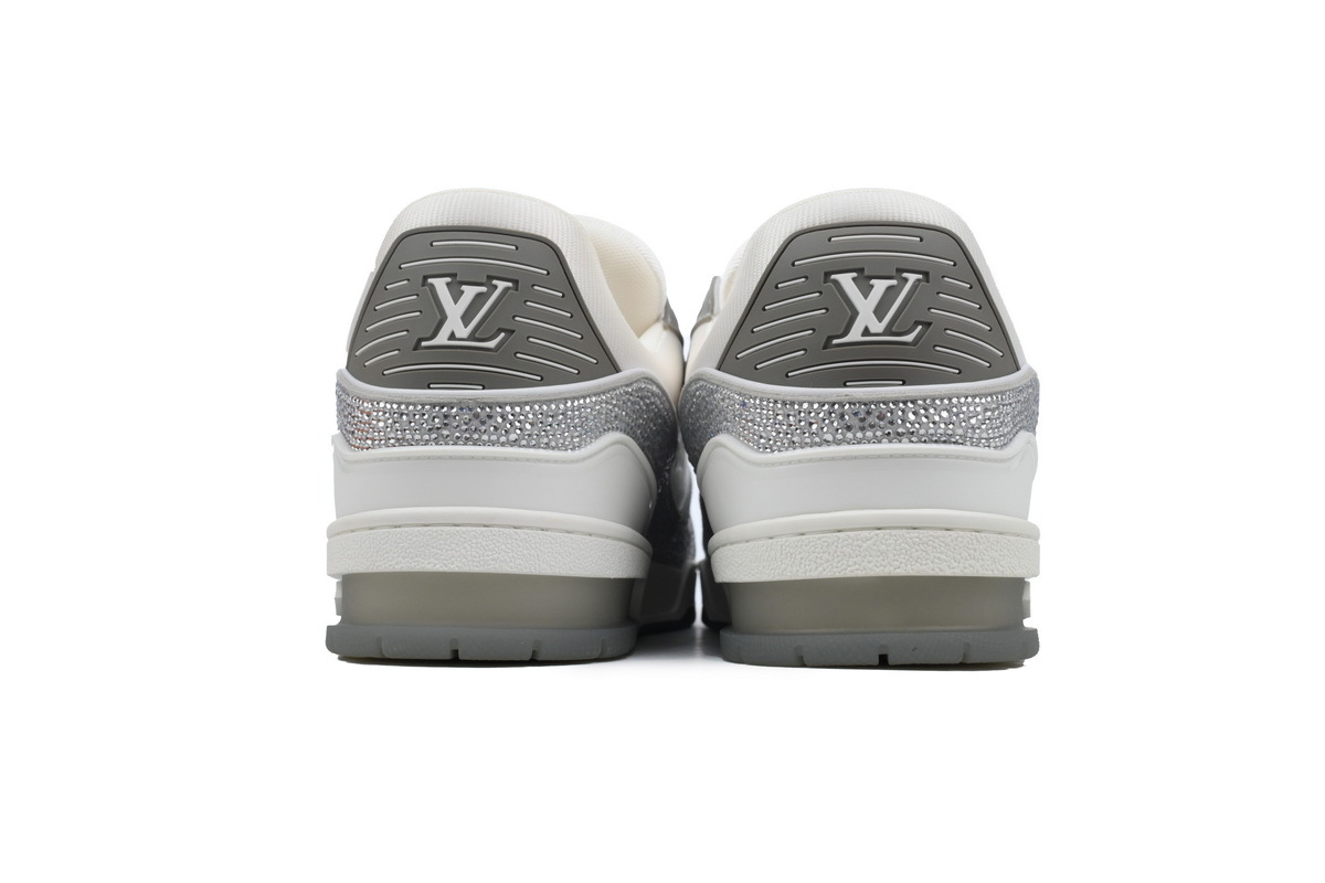 Coco Shoes Louis Vuitton Trainer Grey White Swarovski