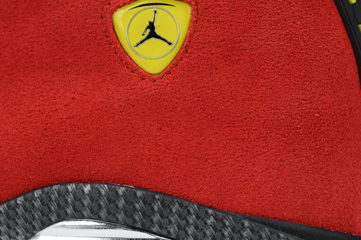 Coco Shoes Air Jordan 14 Retro Ferrari Vibrant Challenge Yellow Black Anthracite Red 654459-670