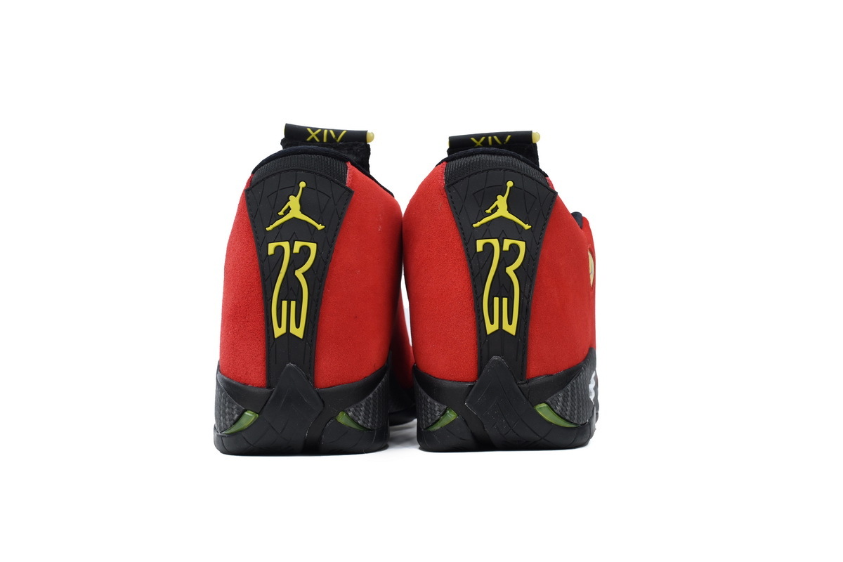 Coco Shoes Air Jordan 14 Retro Ferrari Vibrant Challenge Yellow Black Anthracite Red 654459-670