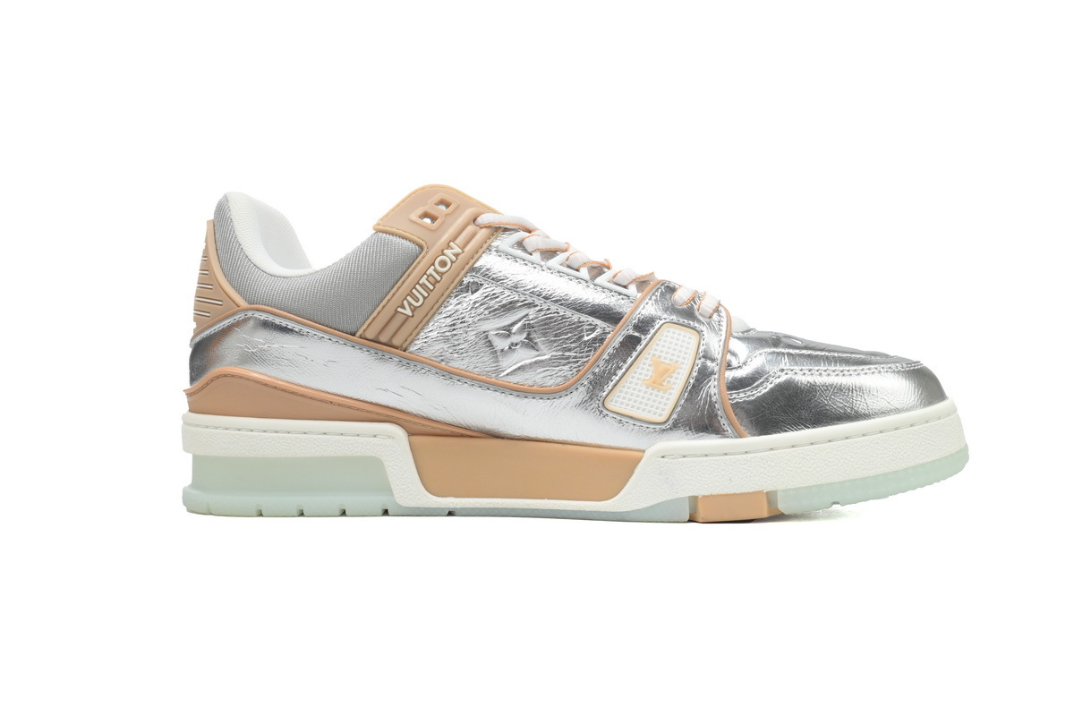 Coco Shoes Louis Vuitton Trainer Metallic Beige 1A996D