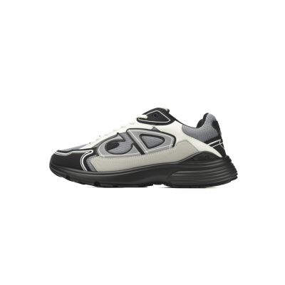 Dior B30  Lace-Up Sneakers Black Grey Silver Mesh 3SN279ZRA_H868 01