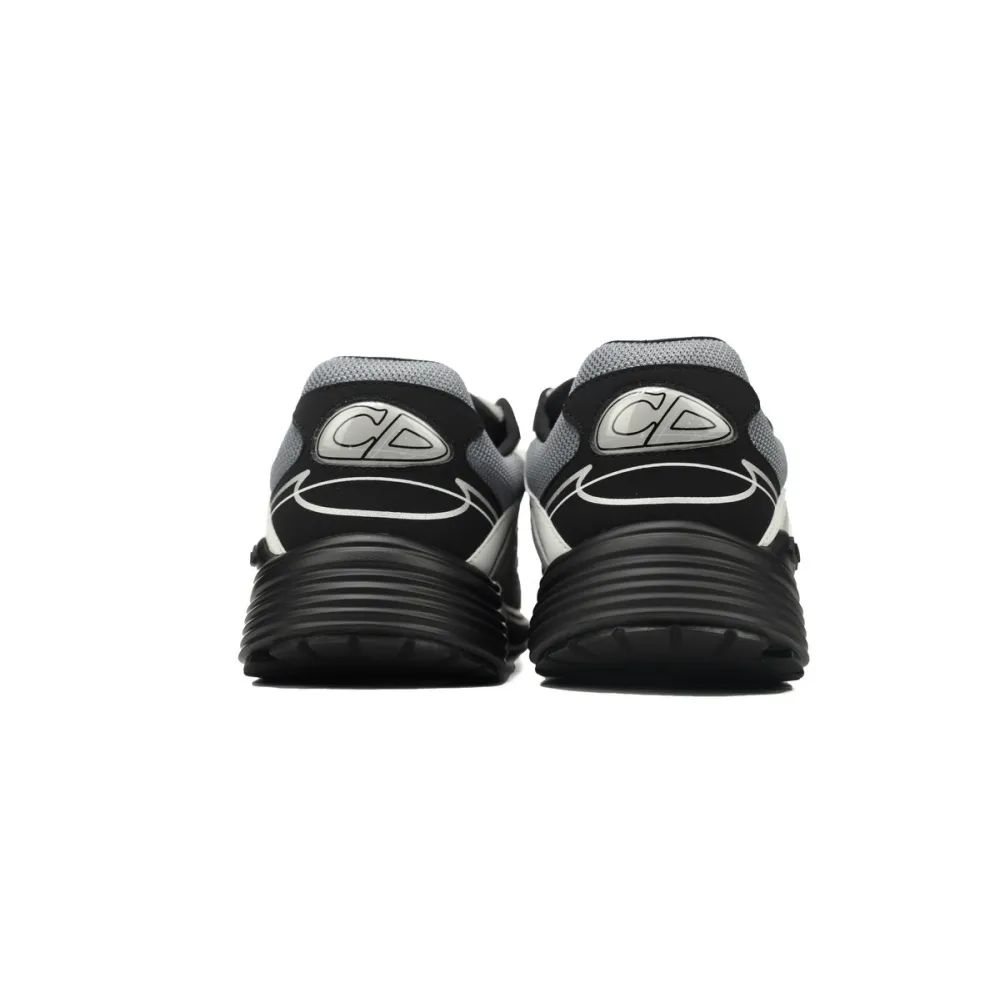 Dior B30  Lace-Up Sneakers Black Grey Silver Mesh 3SN279ZRA_H868