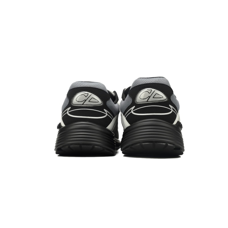 Dior B30  Lace-Up Sneakers Black Grey Silver Mesh 3SN279ZRA_H868