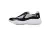 Prada Sneakers Black Gray With Black Shoelaces