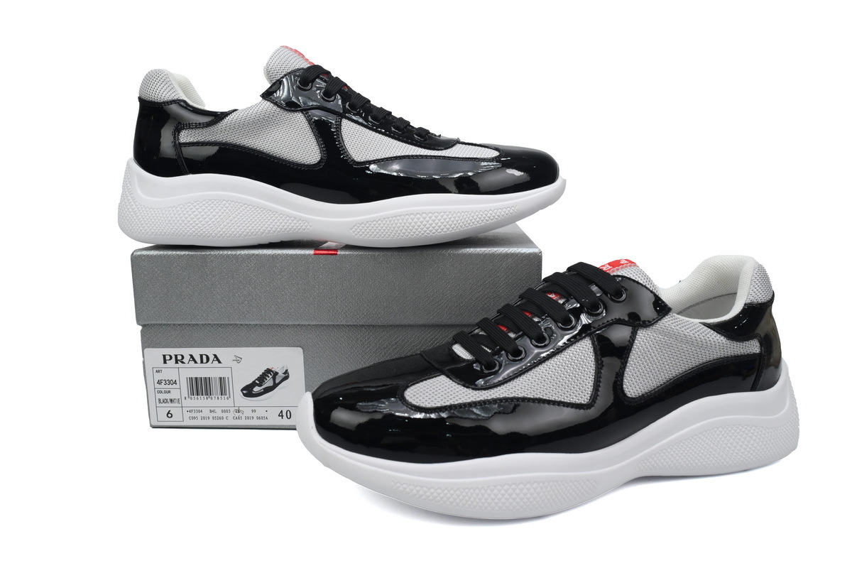 Prada Sneakers Black Gray With Black Shoelaces