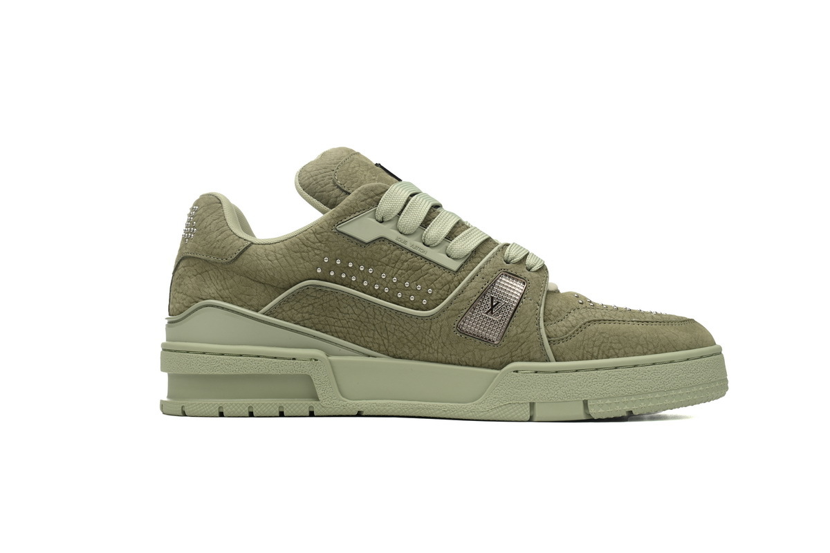 Coco Shoes Louis Vuitton Trainer Green Rivets